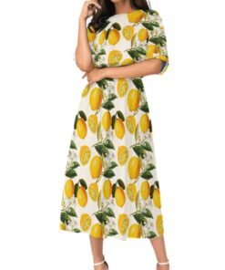 Bright Lemon Midi Dress NB28